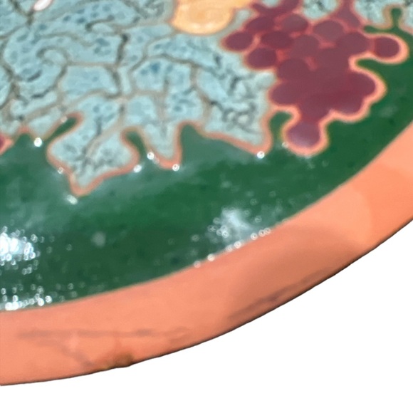 Cindy Wallace 1996  Napa Artist Merlot Wine Clay Pottery Plaque - Picture 3 of 5